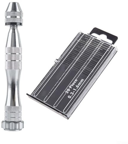 Set di 21 punte da trapano per piastrelle di ceramica, porcellana, mattoni, vetro, plastica e legno con scatola portaoggetti a spirale per legno, plastica e altri materiali