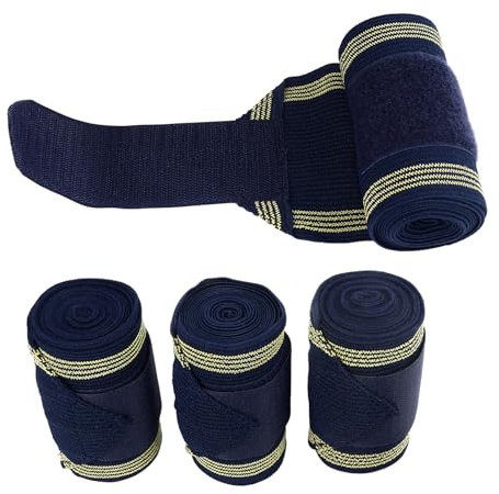 ZJchao Pferde-Beinbandagen, Stehbandagen für Pferde, Stabile Bandagen, REIT-Beinbandagen-Set, 4-teiliges Pferde-Fleece-Bandagen, Bandagen, Schaf-Beinbandagen für Beinunterstützung,