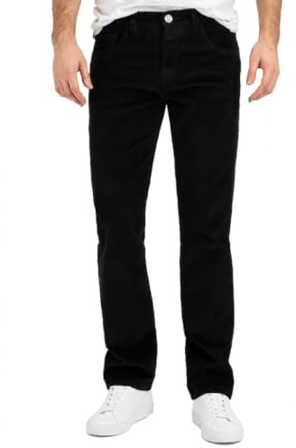 Rock Creek herr manchesterbyxor regular fit H-399, svart, 42W / 30L