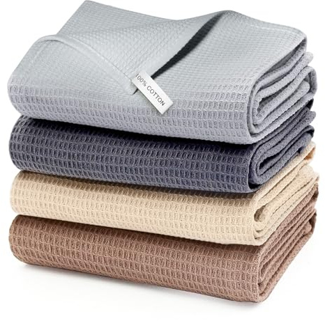 ZUPAPJO 4 Piezas Paños De Cocina 100% Algodón, 65x45 cm Trapos Cocina, Súper Absorbente