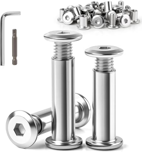 Mbsomnus 15 Piezas Tornillos de Conexión M6x25mm Acero Inoxidable A2 V2A