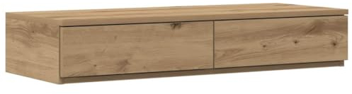 Mokuyary Sänglådor med handgjord eklåda, 80 x 36,5 x 16,5 cm, klädförvaringslåda, garderobsorganisatör för sovrum