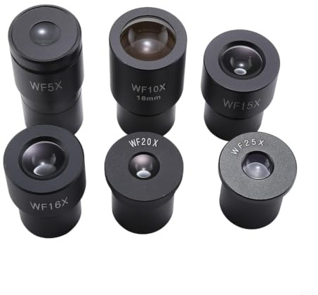 Biological Microscope Wide Angle Eyepieces WF5X WF10X WF15X WF16X WF20X WF25X Optical Lenses for 23.2mm Tube Instruments (WF25X/8)