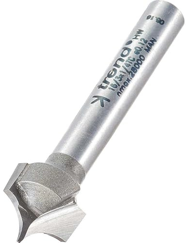 Trend Professional Ovolo Panel Veining Router Cutter Bit, 1/4 Inch Shank, 13mm Cut Diameter, 12.5mm Cut Length, 6mm Radius, 16/3X1/4TC, Silver