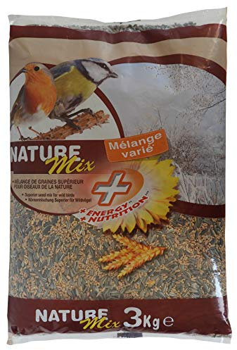 Aime Vogelfutter, Verschiedene Samenmischungen und Nährstoffe, Beutel mit 3 kg, für Vögel des Himmels und Wildtiere