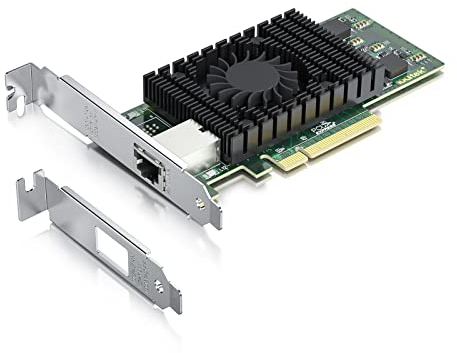 10Gtek für Intel X540-T1 10Gb PCI-E NIC Netzwerkkarte, Single Copper RJ45 Port, mit Intel X540-BT1 Controller, PCIe Ethernet LAN Adapter für Windows Server/Windows/Linux/ESX