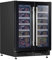 Baridi 60cm Dual Zone Wine Cooler and Drinks Fridge 40 Bottle/120 Can Built-In Under Counter/Freestanding Glass Fronted Bar Drinks Fridge Chiller - DH96