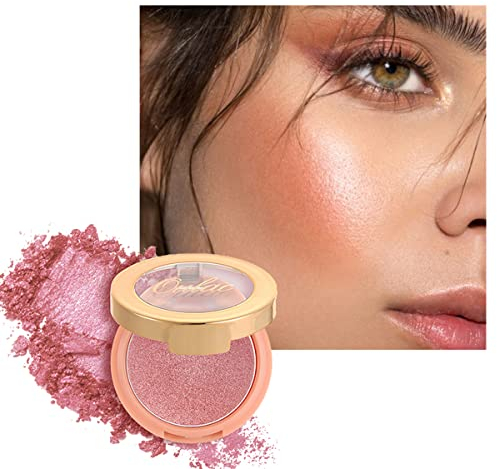 Oulac Fard Illuminante Blush, Blush Polvere Make up Viso, Lunga durata Lunga Durata Resistente ad Acqua e Sudore, Formula Vegana e Cruelty-free, Colore: F01 Love Attraction