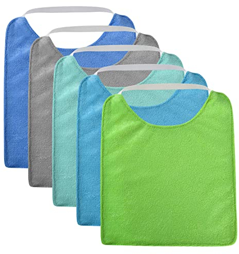 Vicloon Baby Lätzchen,5 Stück Frottee Lätzchen,wasserdicht Schlabberlatz Baby,Baby Frottee-Latz für Baby Jungen und Mädchen Kleinkinder-Schmutzabweisender Stil