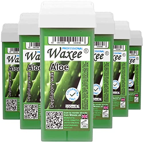 Roll on wax cartridge 100ml roller refill, pack of 6- Aloe