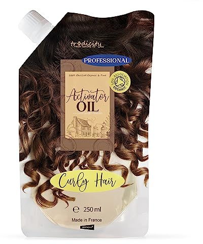 Curly Oil Activator Lockigt och vågigt hår. Anti-Frizz Treatment, Fuktgivande och Definerer. Elastiska lockar. Anti-Frizz och styling Hair - 250 ml