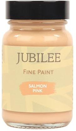 Guild Lane Jubilee Furniture Paint – Upcycle & Transform Wood, Metal & Glass – Soft Sheen Finish for Indoor & Outdoor – Durable & Easy to Apply Multi-Surface Paint (Salmon Pink, 60ml)