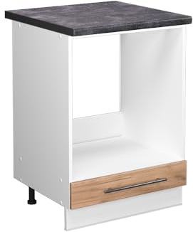 Vicco Herdumbauschrank Fame-Line, Goldkraft Eiche, 60 cm, AP Anthrazit, zur Kombination mit weiteren Modulen der Fame-Line Serie