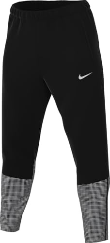 Nike Sphere Challenger FZ1113-010 Therma-Fit Pantalon de Course imperméable pour Homme, Noir/Noir/argenté réfléchissant, Taille L