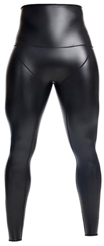 YOSUWOAI Legging effet mouillé brillant en cuir synthétique pour homme - Taille haute - Gaine abdominale - Collants de compression - Pantalon de sport - Collants de sport - Collants en cuir noir, O