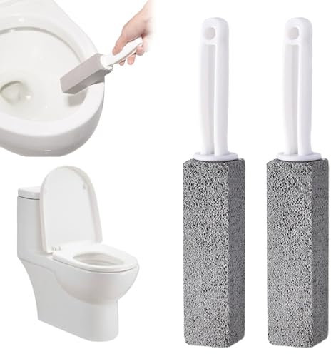 2 Stück Cleaning Block Wc,Blöcke Bimsstein Für Toilette,Bimsstein Toilettenreiniger Reinigungsstein Mit Griff,Toilette-Reinigungsstein,Bimsstein Reinigungsstein Mit,Für Bürsten Wcfür Küche Grill