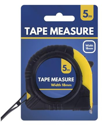 5m x18mm Self-Locking, Retractable Tape Measure, Metric Measuring Metres, Ideal for Everyday use- 5M