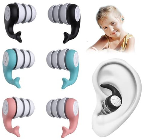NHQZ Tapones Oidos Natación,3 Pares de Tapones Oidos Silicona Natacion,Tapones Silicona,Tapones para los Oídos para nadar,Surfear para Adulto,Natacion Accesorios