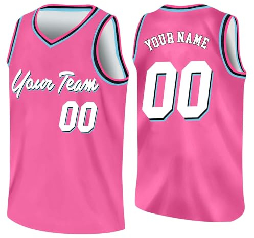 Personalisierte Jungen Trikot Basketball Kinder mit Namen Nummer Basketball Trikot T-Shirt Kinder Sleeveless Basketball Sportbekleidung für 4-15 Jahre XL-5XL Erwachsene