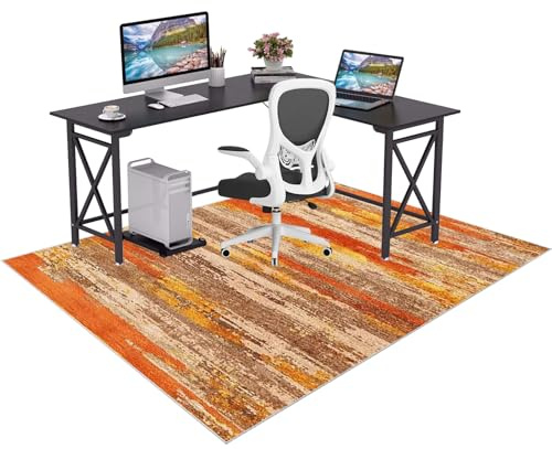 Protectora para Suelos Duros Alfombras para Silla de Gaming Oficina 140 x 180 cm Alfombras Sillas Ruedas Antideslizante Alfombra Escritorio Suelo Protectors Suelo Silla Ruedas Silla de Ordenador