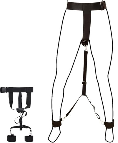 Cintura di castità con dildo + manette caviglie regolabili – set bondage SM per donna, ankle cuffs strap‑on per giochi fetish e esperienze BDSM intense