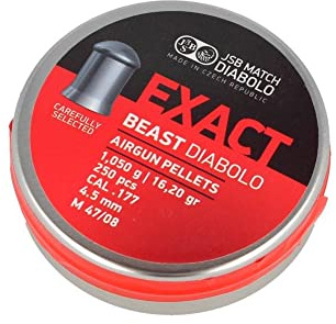 JSB Diabolo Exact Beast Air Gun Pellets .177 Cal, 15.9 Grains, 250ct (546279-250)