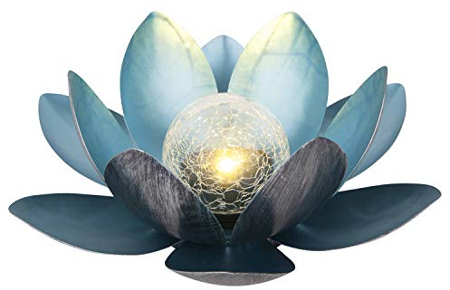 Dehner Lampe Solaire Lotus | Décoration et Éclairage Solaire | Jardin et Extérieur | Fleur de Lotus | Métal | Ø