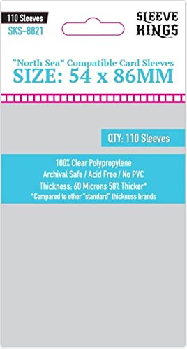 Sleeve Kings North Sea Compatible Sleeves (54 x 86mm) - Pack of 110-60 Micron
