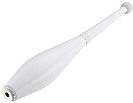 Henrys J00101-011 Jonglierkeule Classic Short T, Training Jonglage Solo Juggling und Passing, Jonglier Keule für Kinder, Einsteiger, Profi und Wettbewerb, ca. 49 cm, Uni weiß