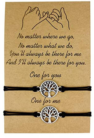 Freundschaftsarmbänder, Paararmbänder, Geschenke für Schwestern, beste Freundinnen, Freunde und Freundinnen, 2 handgepaarte Armbänder