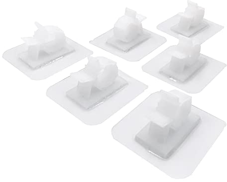 WYAN 6 Pièces Tuyau Clips,Colliers autocollants,Collier de Serrage Tuyau Ajustable,pour la Fixation des Tuyaux d'eau,Tuyaux de Gaz(blanche)