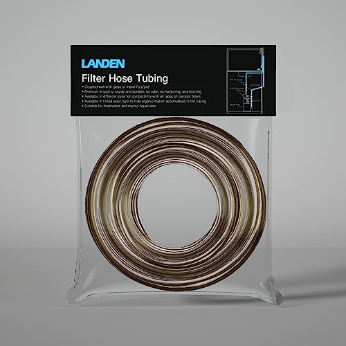 LANDEN Filter Hose Tubing for Aquarium Filter System, Connecting Canister Filter and Lily Pipe, PVC, Tinted Hose, 16/22mm 11.5ft (3.5m)