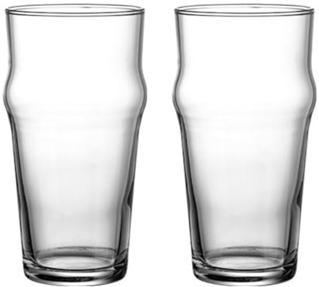 WUWFKUI 2 vasos de cerveza clásicos, vasos de cerveza de trigo, vasos de cerveza de cristalería sólida, vasos de bar para cócteles, cerveza, refrescos, jugos, batidos (590 ml)