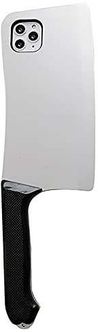 Yesunktt Coque en silicone en forme de couteau de chef amusant pour iPhone 16, nouveauté hilarante, résistante aux chocs, joli gadget de cuisine insolite, haute simulation, prise en main