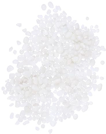 Toyvian 1 Paquete Cristal de Coloridos para Acuario Rocas de Pescado decoración de Peces Adornos de Peces Grava de Pescado peceras Piedra de Cristal Cuarzo de Vidrio Gemas de Vidrio Blanco