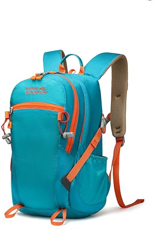 Lightweight Hiking Backpack, 30L Women/Men Waterproof Travel Rucksack Bag with Rain Cover, Outdoor Small Foldable Daypack for Student, Fit for 15.6 inch Laptop(Lake Blue, 30L)