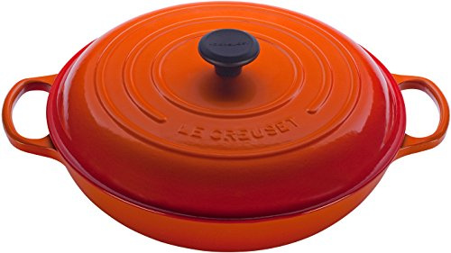 Le Creuset Enameled Cast Iron Signature Braiser, 5 qt, Flame