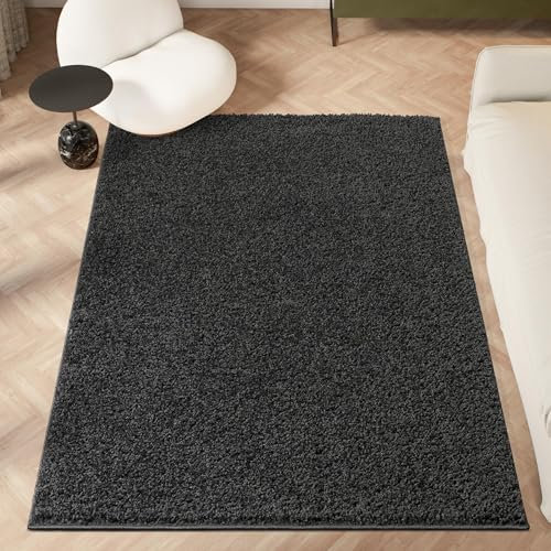 homeart Area Rug - Super Soft Shaggy Rugs For The Living Rooms, Bedrooms And Kitchen - Modern, Easy To Clean Carpet - 60x110 cm, Smoky