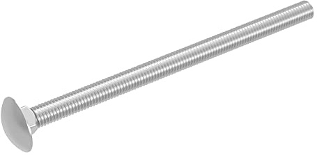 SECCARO Set di 20 bulloni per carrozzeria M6 x 100 mm, in acciaio inox V2A VA A2, DIN 603/ISO 8677, testa rotonda con collo quadrato, filettatura completa