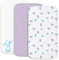2 Sabanas Minicuna + 1 cubrecolchon para minicunas para Bebes Impermeable elástico - Lote de 3 Ropa de Cuna - Talla 55x90cm - Compatible con cunas, colchon - Niño y Niña - Espacio