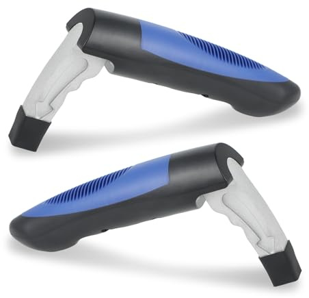 Hisdricus - 2 Piezas Manillar para Puerta de Ancianos, Rompeventanas para Automóvil, Herramienta Auxiliar para Subir y Bajar del Coche, Capacidad de Carga de 180KG (Azul)