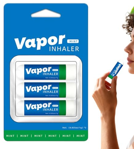 Holdes nasal – 3 piezas de natural refrescante senos paranasales – Palillo de menta como difusor de nariz – para adultos de viaje en casa en la oficina coche y al aire libre