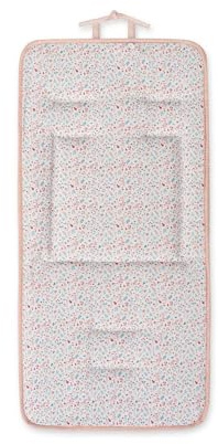 Interbaby - Colchoneta para Silla de Paseo Universal Reversible, Estampado Petalos Flores Rosa y Reverso Liso, Cojín de Verano para Cochecito y Asiento de Carro