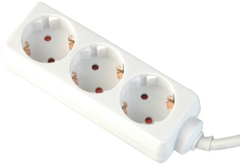 UNITEC Multiprise de Table 3 Prises Blanc 1,4 m