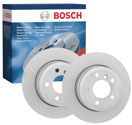 Juego de 2 Discos de Freno Bosch BD1320 - Discos Ventilados, Alto Contenido en Carbono, 320 mm – Eje Trasero – Certificado ECE-R90 – Excelente Refrigeración y Reducción de Ruido, Anticorrosión