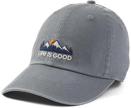 Life is Good Men's Standard Mountains Chill Cap Slate Gray, White, One Size
