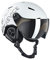 Black Crevice Skihelm Vail mit Visier, matt weiß Carbon/schwarz, M (55-58 cm)…