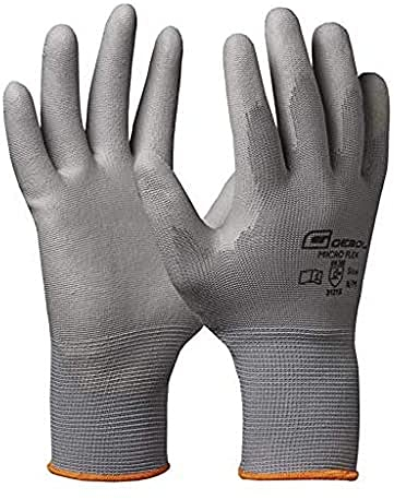 Gebol Micro Flex, Arbeitshandschuhe für nötiges Feingefühl, Schutzhandschuhe für Herren, Größe XXL (Gr 11), Grau, 1 Paar