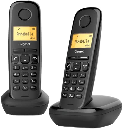 Gigaset A270 Duo - 2 Handys Freisprecheinrichtung - beleuchtete Tastatur und Display - LCD Display mit 3.8 cm - bis zu 200 Stunden Standby-Zeit schwarz