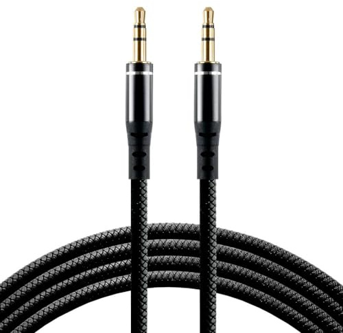 everActive CBS-1JB Câble en silicone avec prise jack stéréo 3,5 mm Noir 100 cm